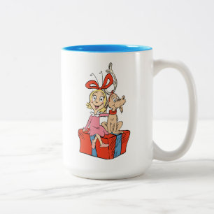 Cindy Lou Who & Max Weihnachtsgeschenk Zweifarbige Tasse