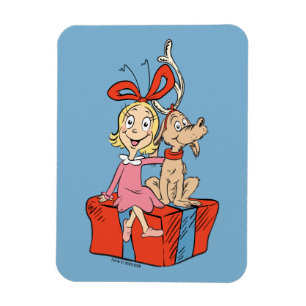 Cindy Lou Who und Max an einem Geschenk Magnet