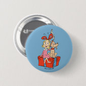 Cindy Lou Who und Max auf einem Geschenk Button (Vorne & Hinten)