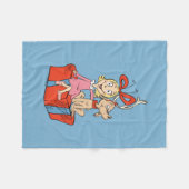 Cindy Lou Who und Max auf einem Geschenk Fleecedecke (Vorderseite (Horizontal))