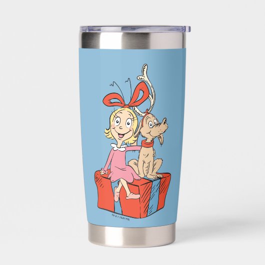 Cindy Lou Who und Max auf einem Geschenk Thermobecher (Links)