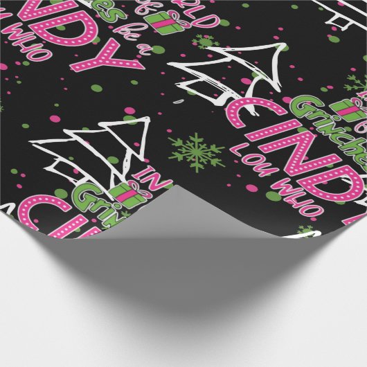 Cindy Lou Who Wrapping Paper Geschenkpapier (Ecke)