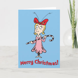 Cindy Lou Who Zuckerstange Feiertagskarte