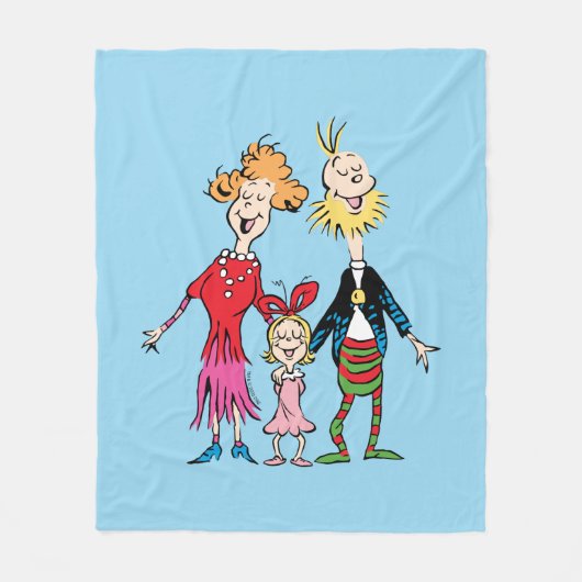 Cindy Lou Who's Family Portrait Fleecedecke (Vorderseite)