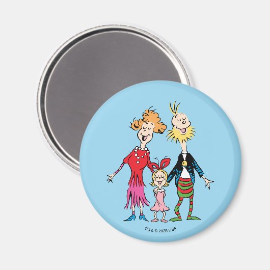 Cindy Lou Who's Family Portrait Magnet (Vorderseite/Rückseite)