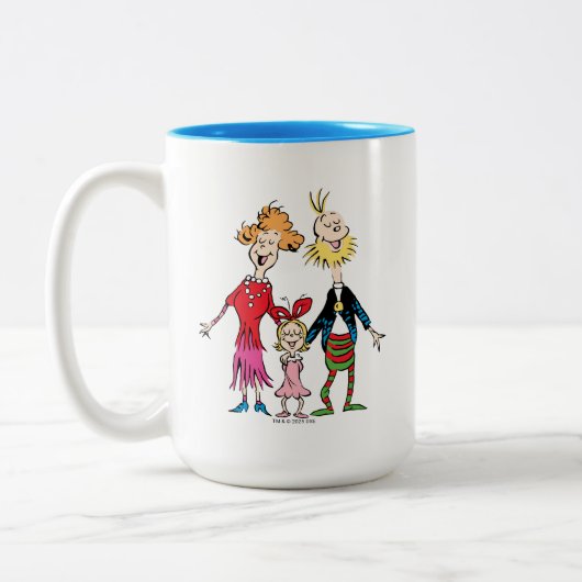 Cindy Lou Who's Family Portrait Zweifarbige Tasse (Links)