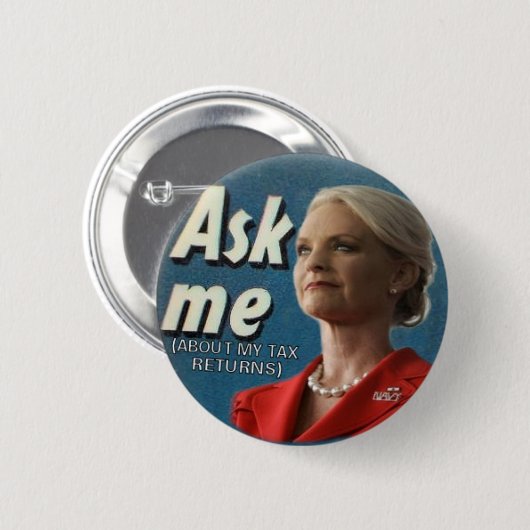 Cindy McCain Fragte Me Button (Vorne & Hinten)