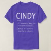 Cindy Name Gift 136 T-Shirt (Design vorne)