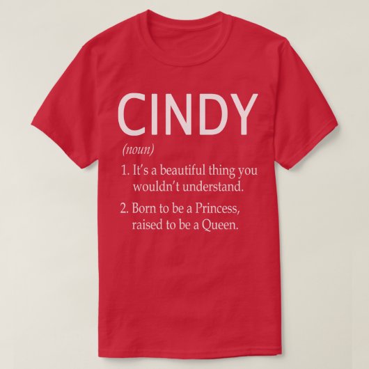 Cindy Name Gift 90 T-Shirt (Design vorne)