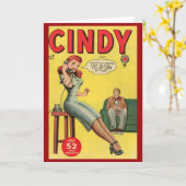 "Cindy"-Vintage Comic-Abdeckkarte Karte (Gelbe Blume)