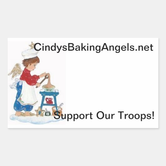 Cindy's Baking Angels Goodie Box Stickers! Rechteckiger Aufkleber (Vorderseite)