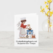 Cindy's Baking Angels Note Card Karte (Gelbe Blume)