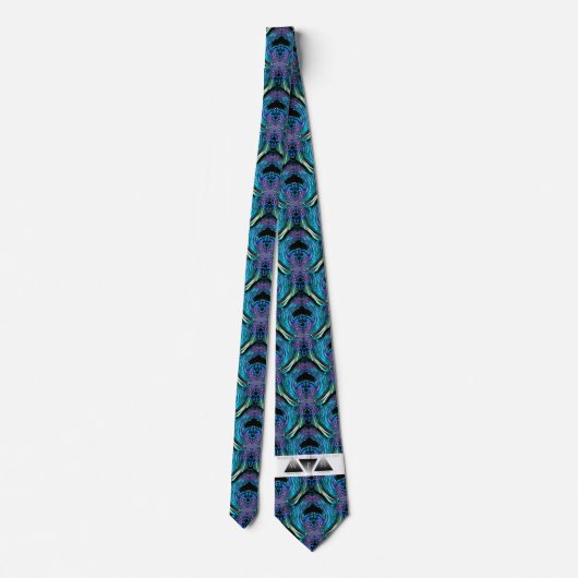 Cine Blue Vortex Neck Tie Krawatte (Rückseite)