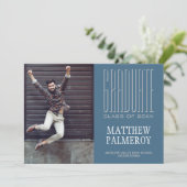 Cinema Letting Foto Aquamarin Graduate Ankündigung (Stehend Vorderseite)