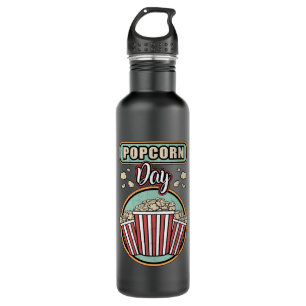Cinema Popcorn Day Movie Snack Pop Filmgeschenk Id Edelstahlflasche