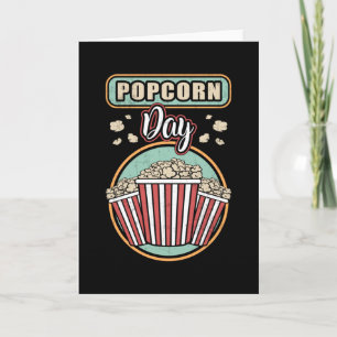 Cinema Popcorn Day Movie Snack Pop Filmgeschenk Id Karte