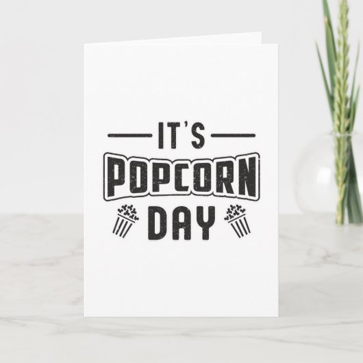 Cinema Popcorn Day Snack Movie Pop Filmgeschenk Karte (Vorderseite)