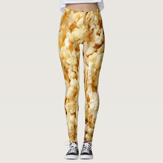Cinema Popcorn Full Background. Leggings (Vorderseite)