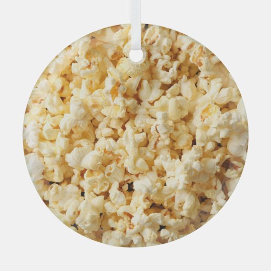 Cinema Popcorn Full Background. Ornament Aus Glas (Vorderseite)