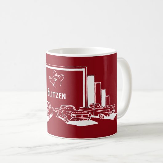 Cinema Reindeer - Blitzen Kaffeetasse (VorderseiteRechts)