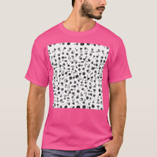 Cinema Schwarzes Muster T-Shirt