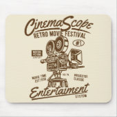Cinema Scope Classic Retro Hollywood Camera Motion Mousepad (Vorne)