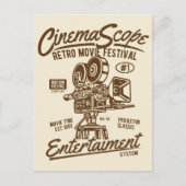 Cinema Scope Classic Retro Hollywood Camera Motion Postkarte (Vorderseite)