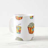 Cinema Snacks: Vintages Doodle-Muster Kaffeetasse (Vorderseite Links)