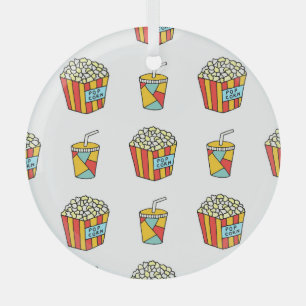 Cinema Snacks: Vintages Doodle-Muster Ornament Aus Glas