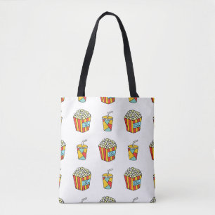 Cinema Snacks: Vintages Doodle-Muster Tasche