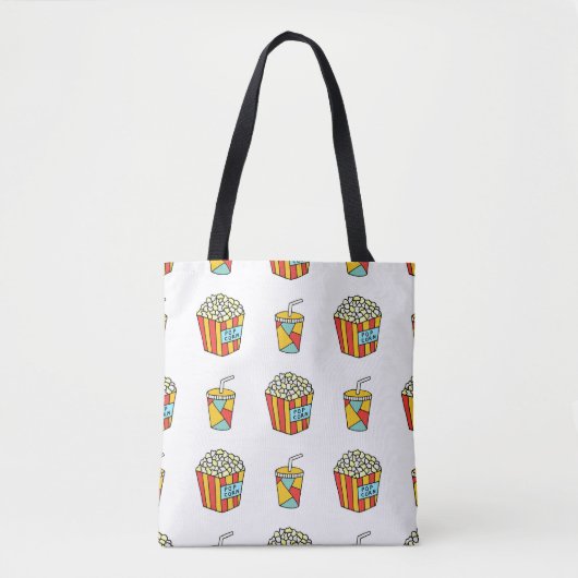 Cinema Snacks: Vintages Doodle-Muster Tasche (Vorderseite)