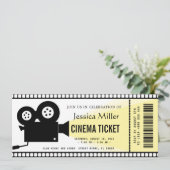 cinema ticket Invitation Einladung (Stehend Vorderseite)