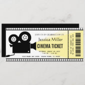cinema ticket Invitation Einladung (Vorne/Hinten)