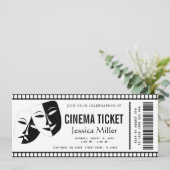 cinema ticket Invitation Einladung (Stehend Vorderseite)