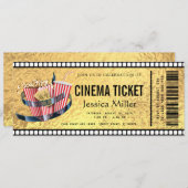 cinema ticket Invitation Einladung (Vorne/Hinten)