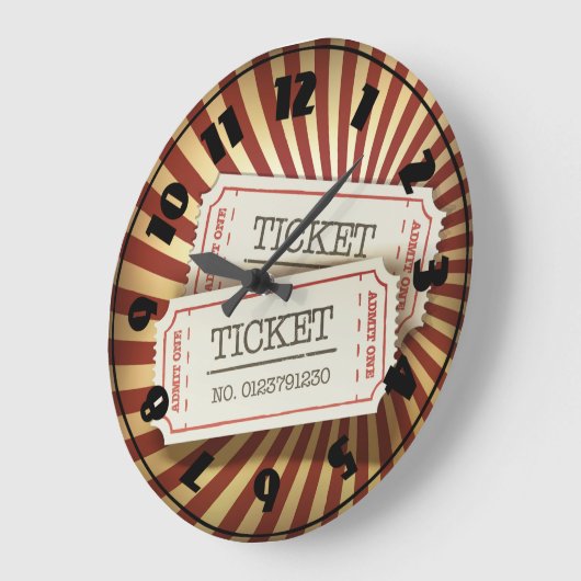 Cinema Tickets Clock Große Wanduhr (Winkel)
