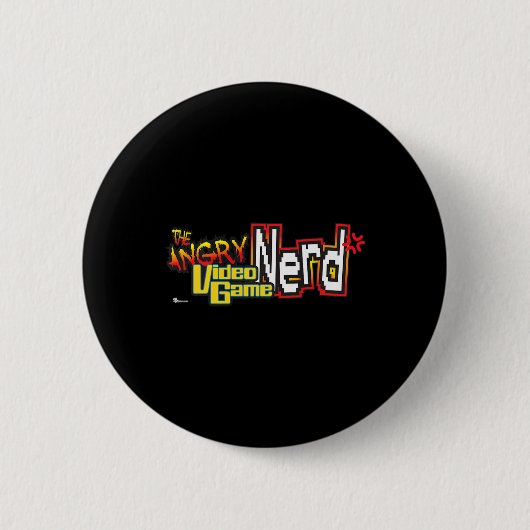 Cinemacre Angry Video Game Nerd Logo Premium Button (Vorderseite)