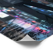 Cinematic Anime Neon-Stadtplakat Poster (Ecke)