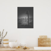 Cinematic Black and White Field of Joshua Trees Poster (Küche)