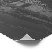 Cinematic Black and White Joshua Tree Boulders Poster (Ecke)