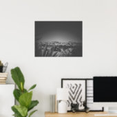 Cinematic Black and White Joshua Tree Boulders Poster (Heimbüro)