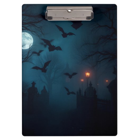 Cinematic Dark Fantasy Halloween Gothic Design Klemmbrett (Vorderseite)