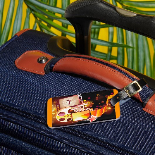 Cinematic Film Reel and Clapperboard Gepäckanhänger