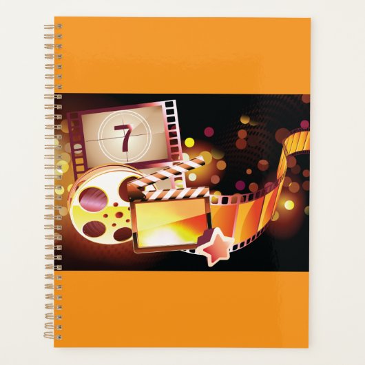 Cinematic Film Reel and Clapperboard Planer (Vorderseite)