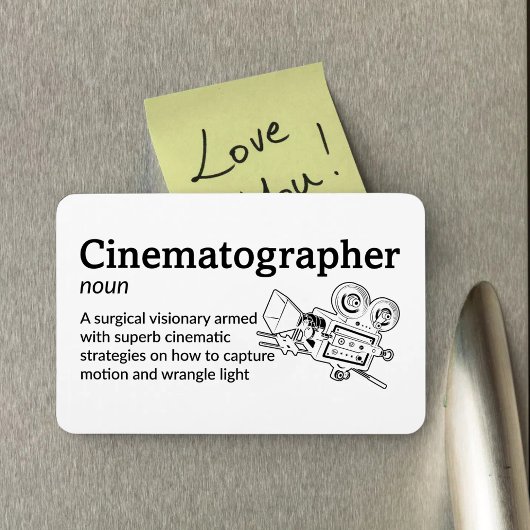 Cinematographie Definition - Set Life 4" x 6" Flex Magnet