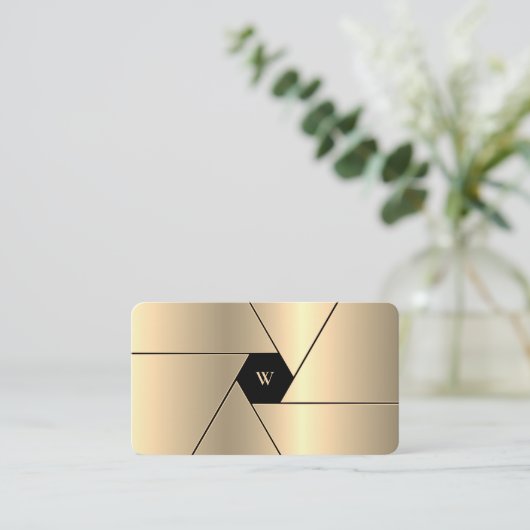 Cinematographin Black Imitats Gold Film Producer Visitenkarte (Stehend Vorderseite)