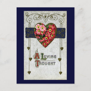 Cinerarias Vintage Valentinstag Feiertagspostkarte