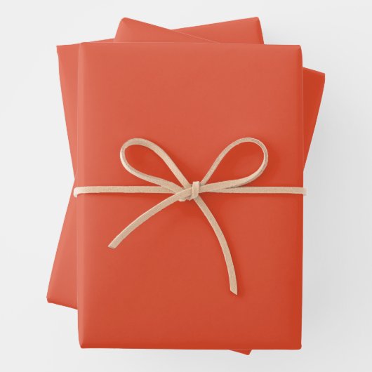 Cinnabar Solid Color | Classic | elegant Geschenkpapier Set (Beispiel)