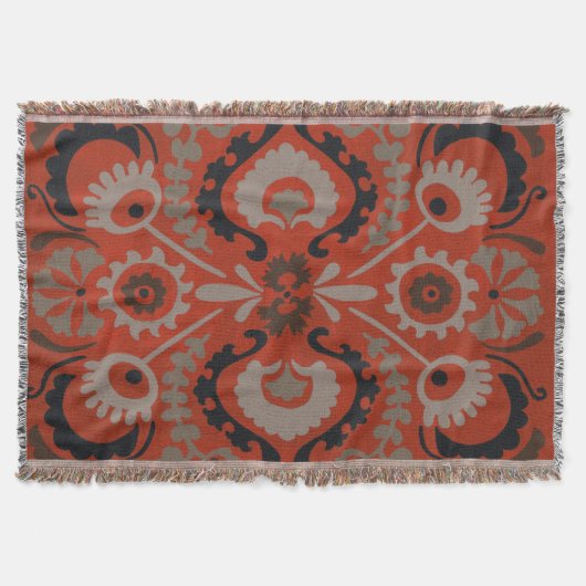 Cinnabar Suzani I Decke (Vorderseite)