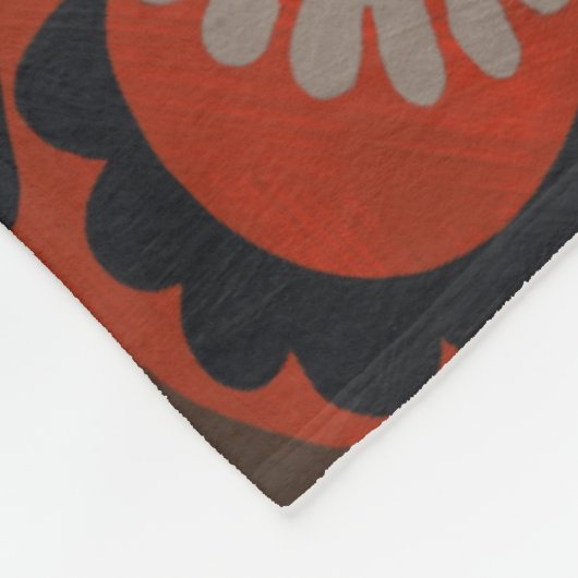 Cinnabar Suzani I Fleecedecke (Ecke)